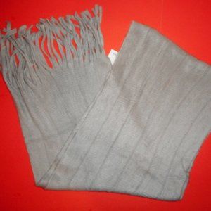 Fringed Gray Wrap Pashmina Shawl Scarf 15x60 Versatile Classic Style Warmup NWT